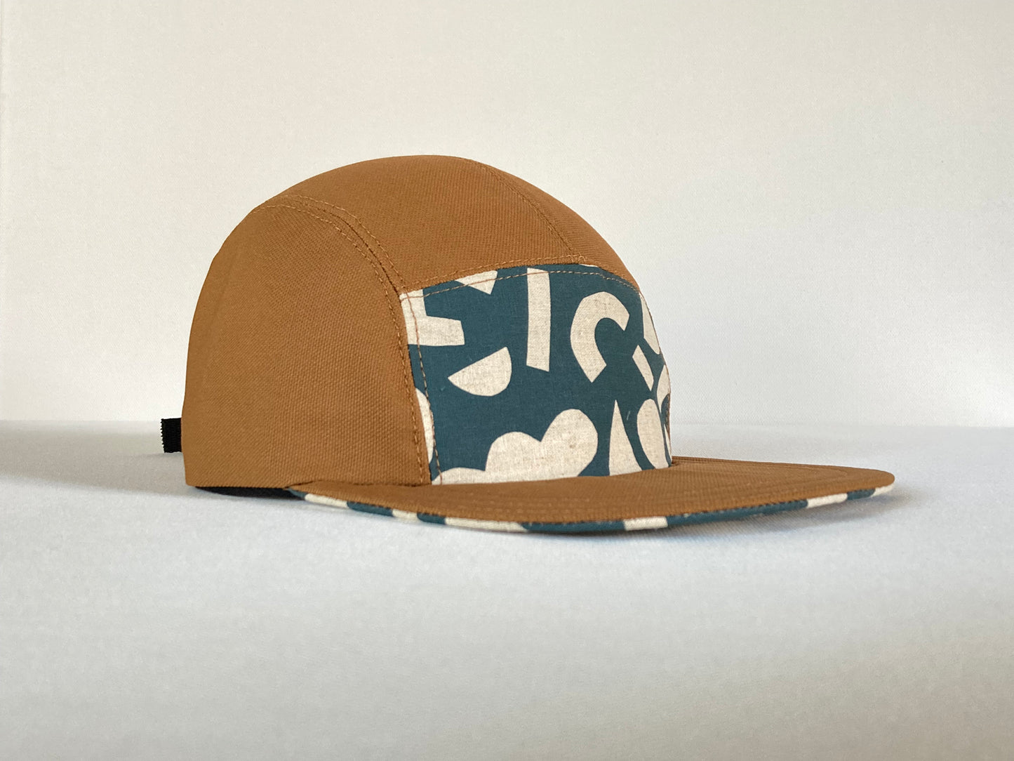 Kids’ Hand Printed Camp Hat - Spruce Geo
