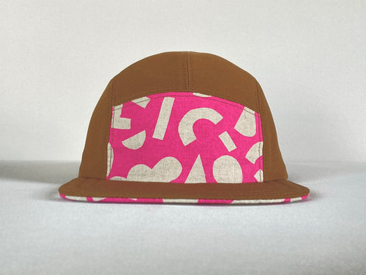 Hand Printed Camp Hat - Orchid Geo