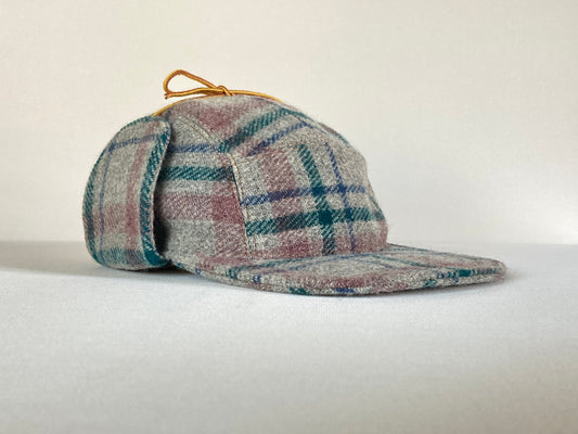 Wool Flap Cap -  Vintage Plaid