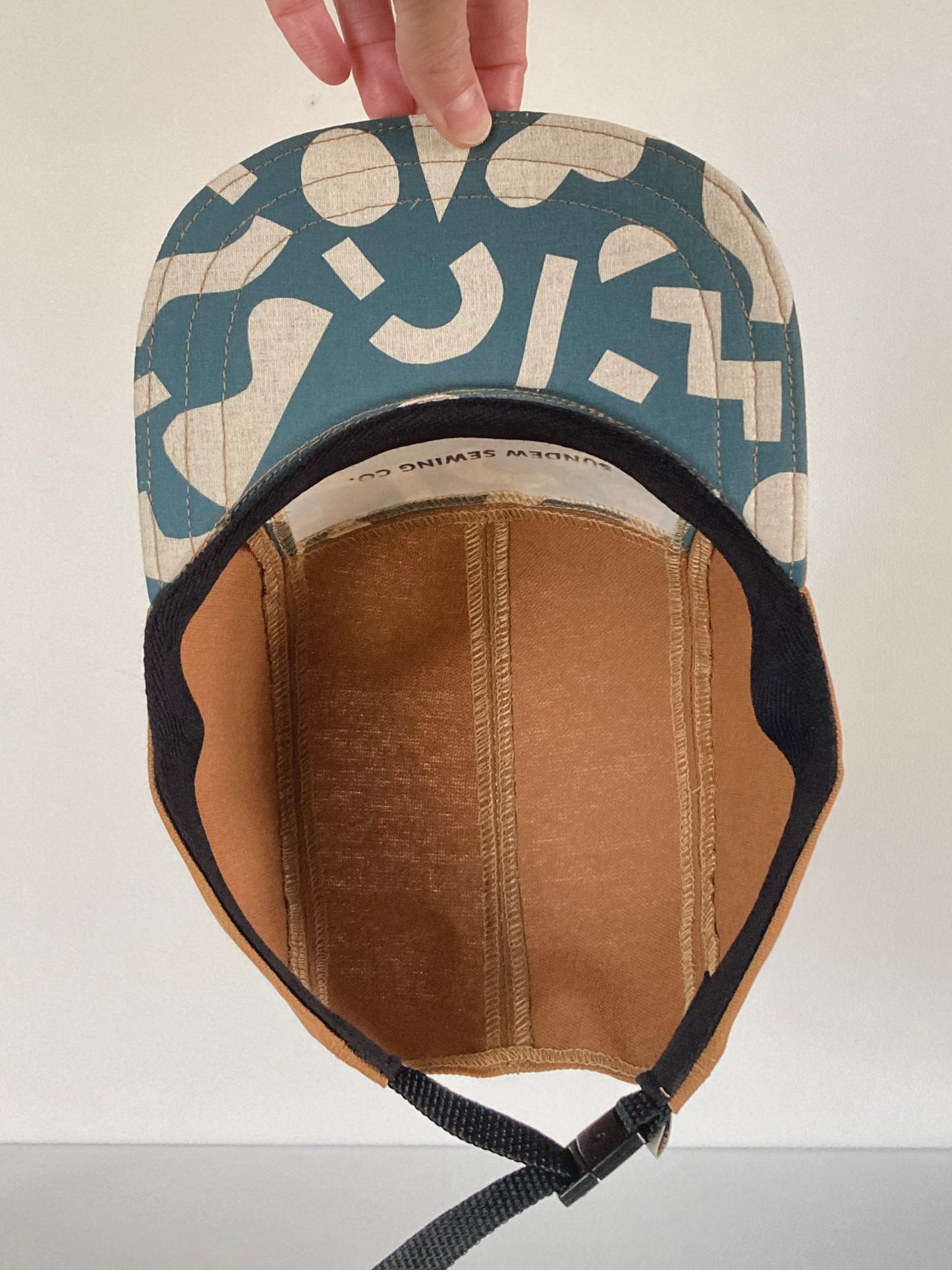 Kids’ Hand Printed Camp Hat - Spruce Geo