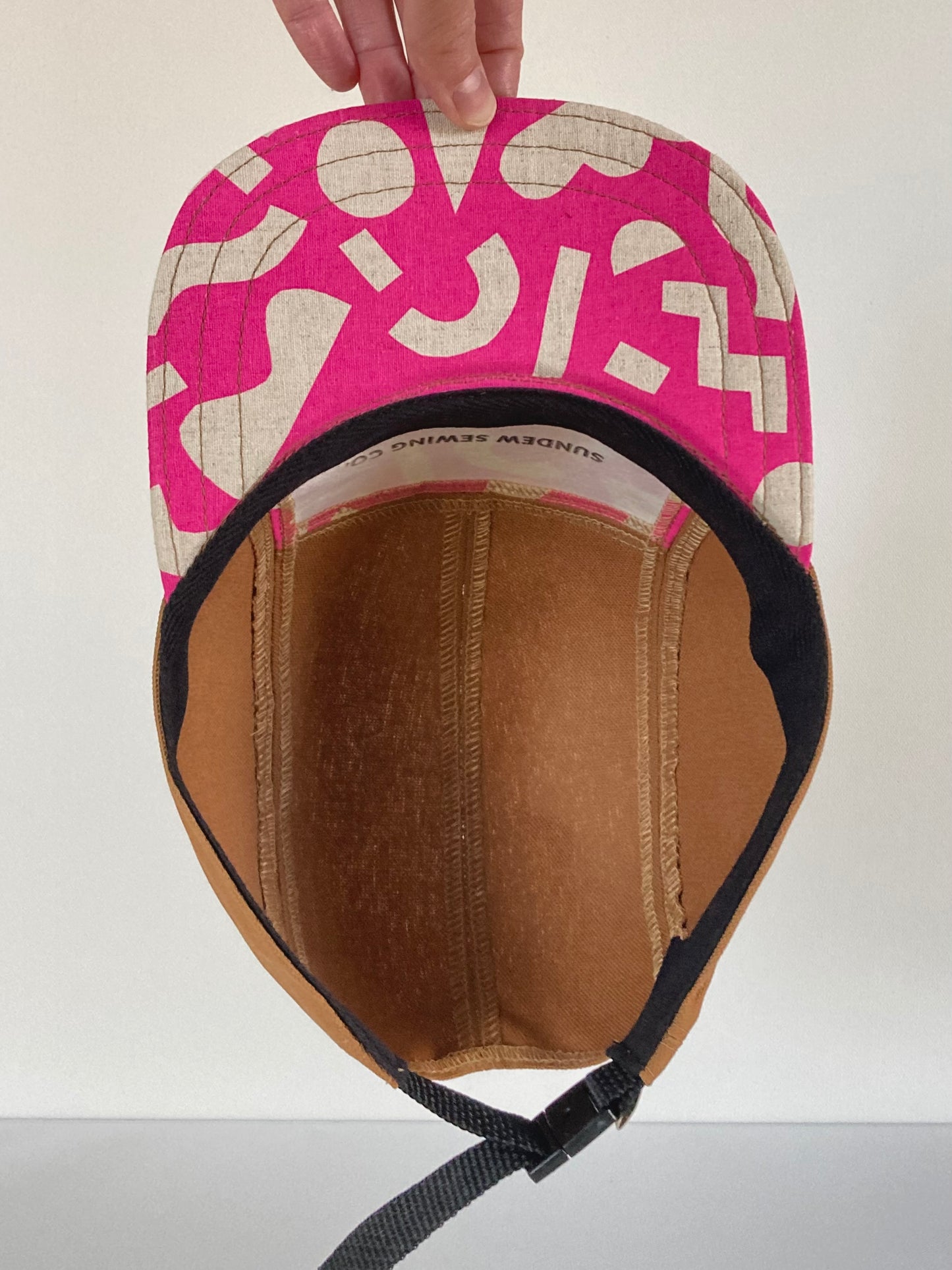 Hand Printed Camp Hat - Orchid Geo