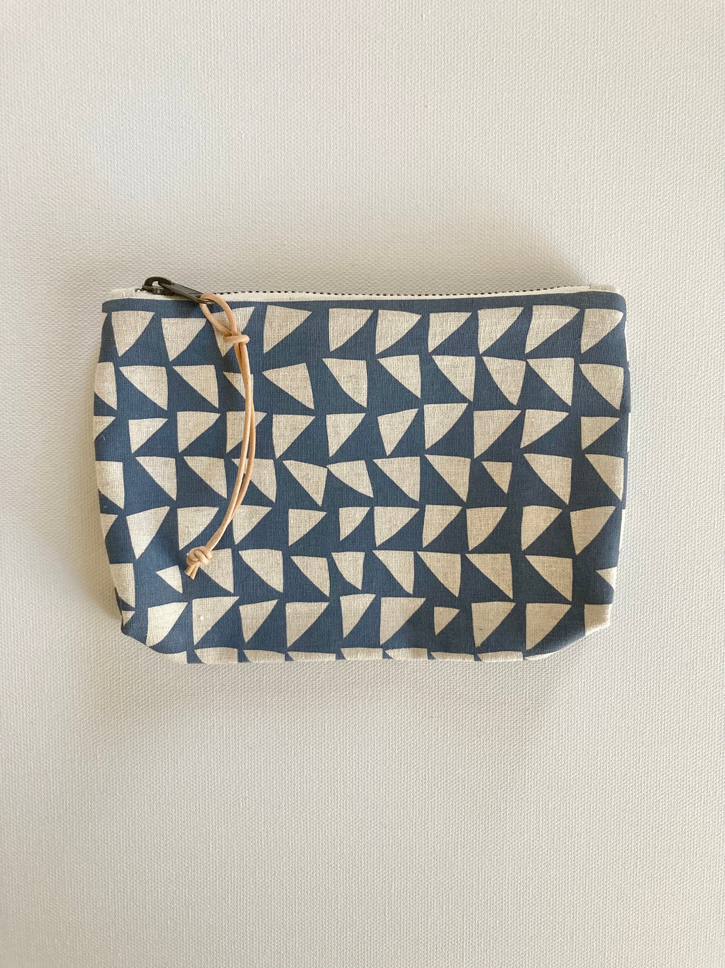 Hand Printed Zip Pouch - 7 inch