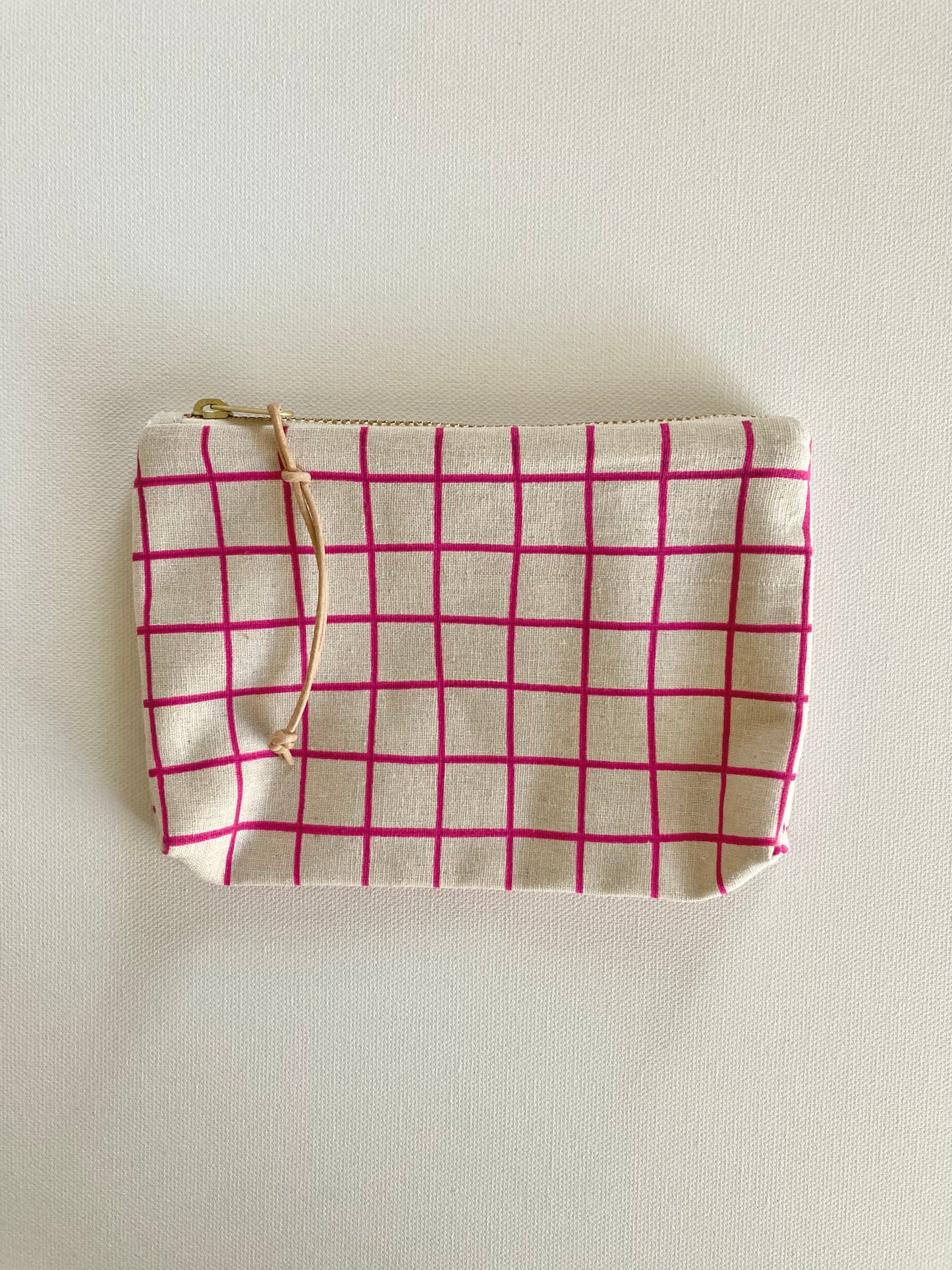Hand Printed Zip Pouch - 7 inch