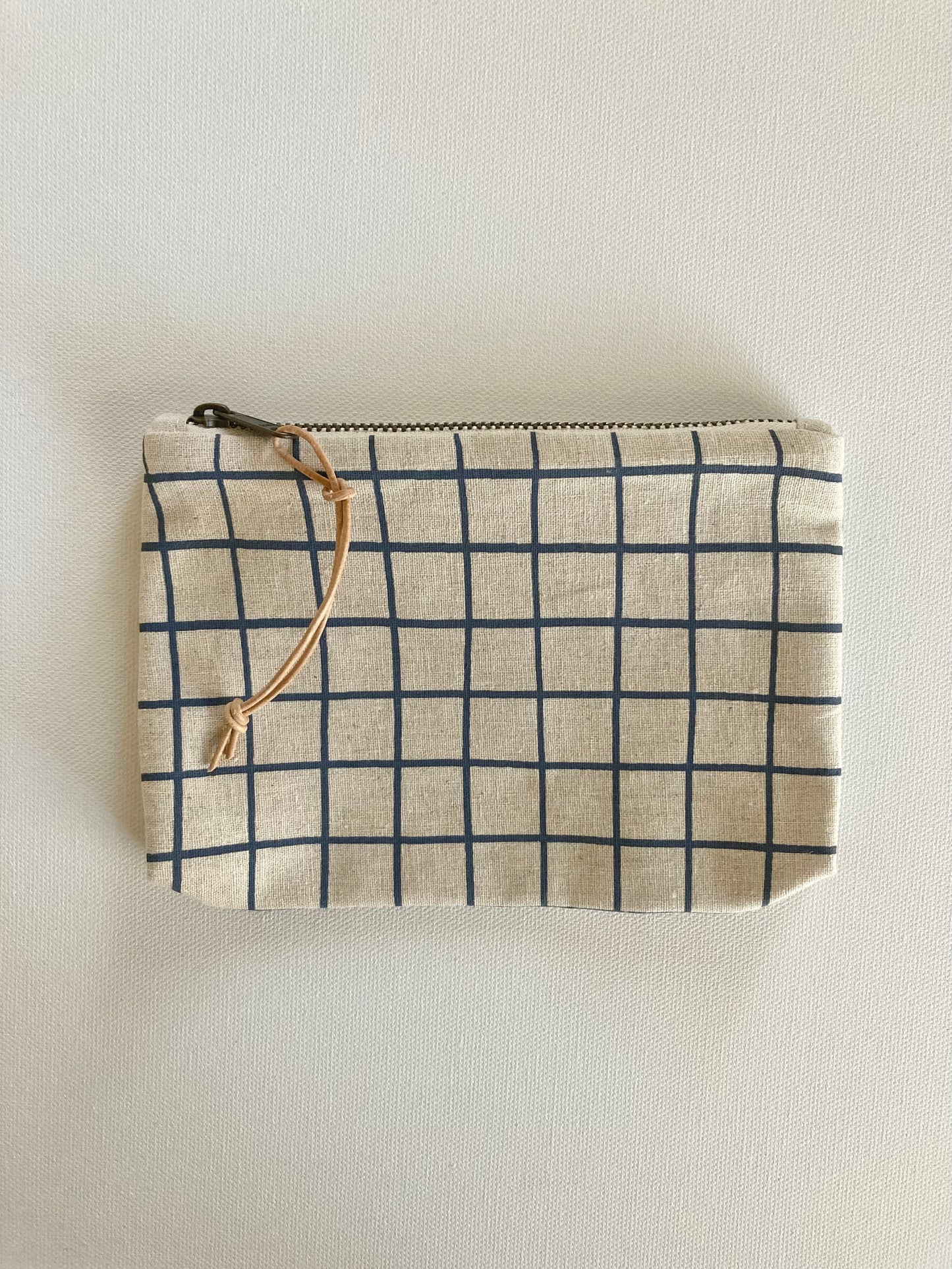 Hand Printed Zip Pouch - 7 inch