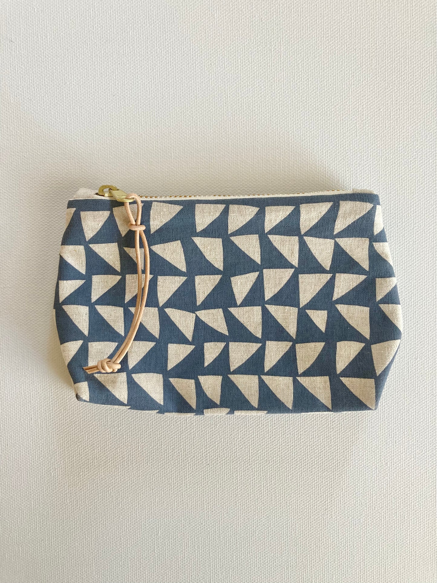Hand Printed Zip Pouch - 6 inch