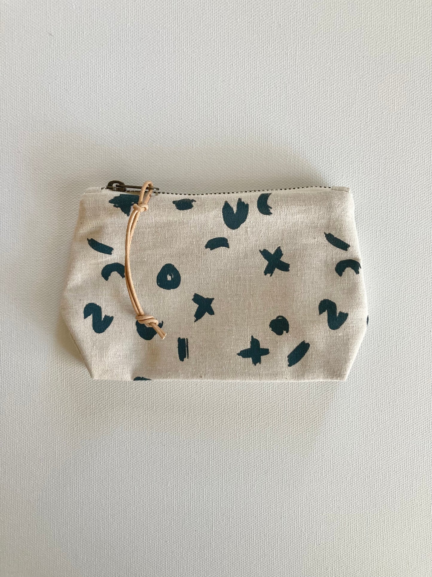 Hand Printed Zip Pouch - 6 inch