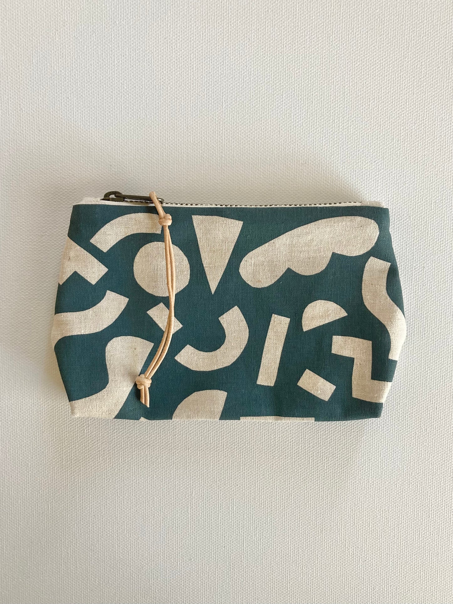 Hand Printed Zip Pouch - 6 inch