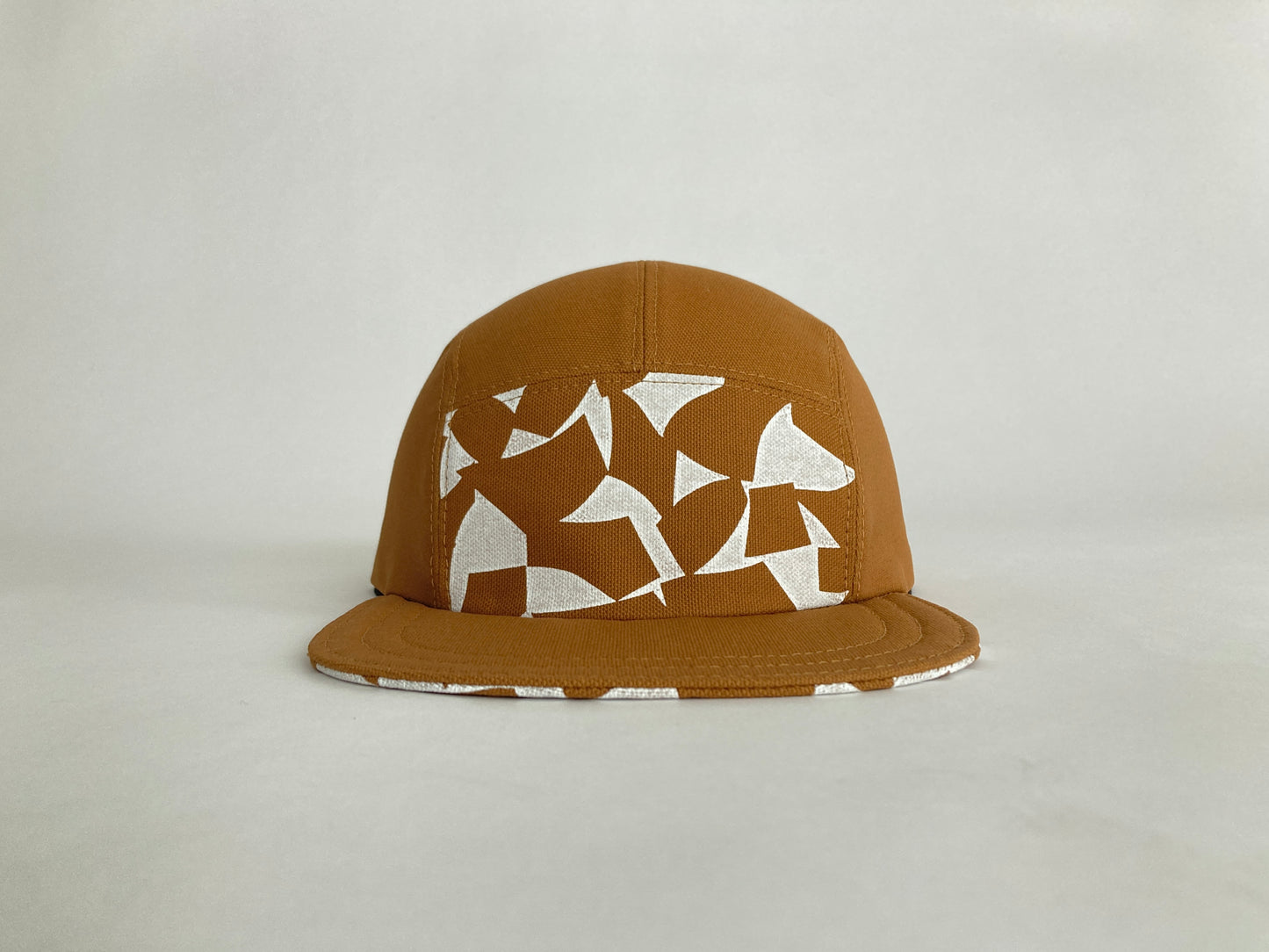 Hand Printed Camp Hat - Nutmeg Loose Leaf