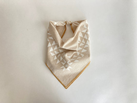 Hand Printed Bandana - Natural Four Star Quilt